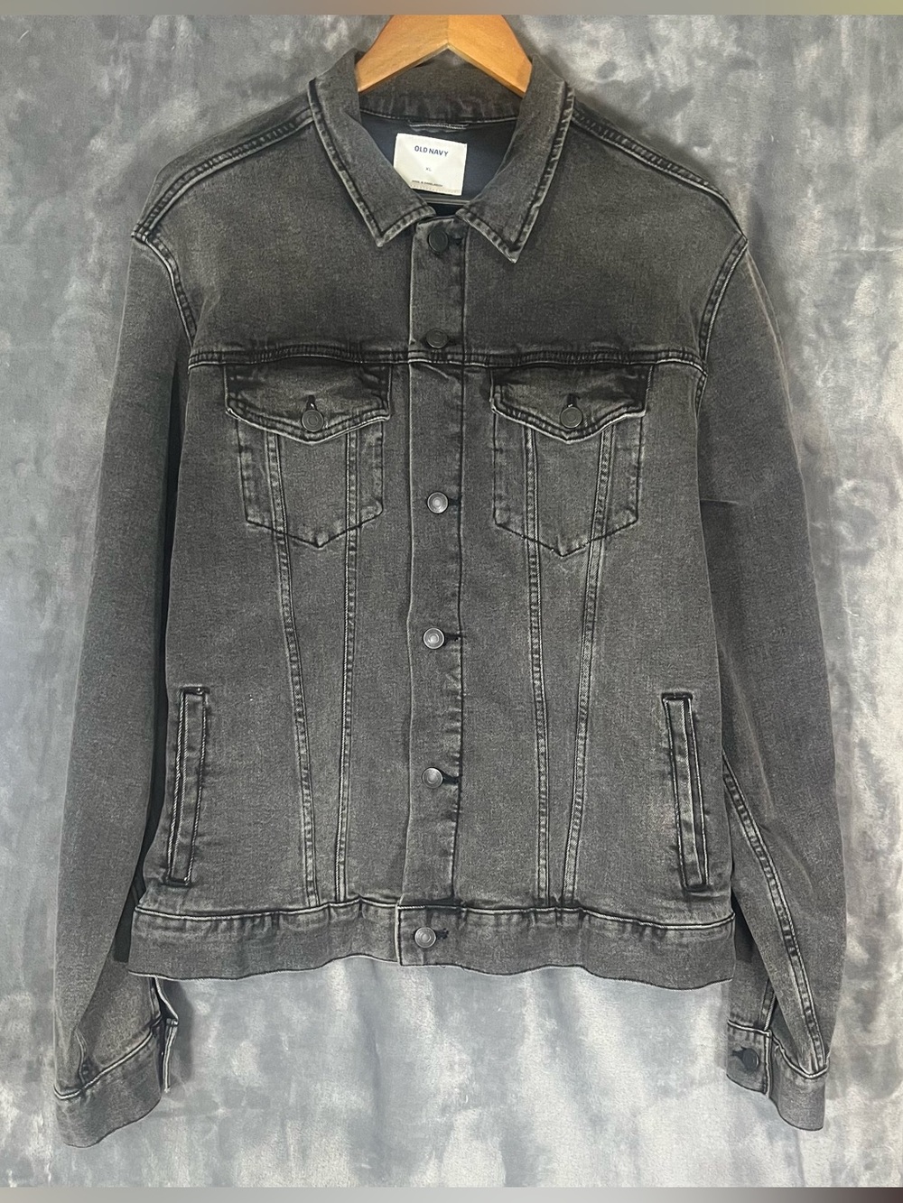 Old Navy Men's Washed Black Denim Jacket